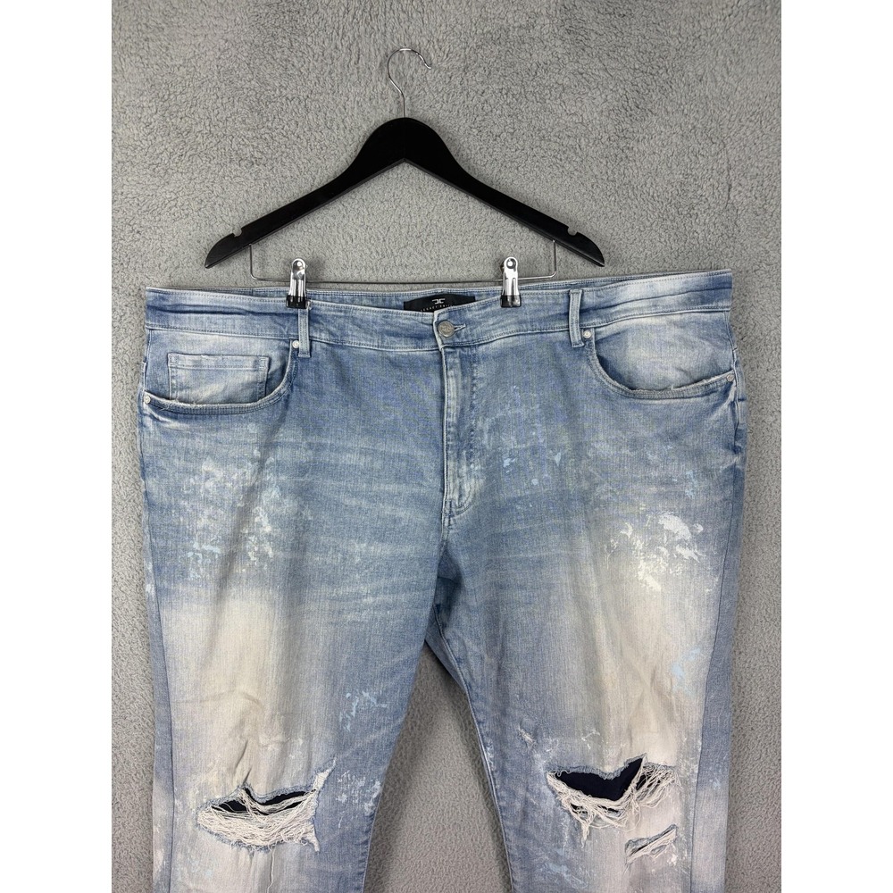 Jordan Craig Aaron Jeans Mens 50x32 Blue Light Wash Tapered Stretch Denim Men